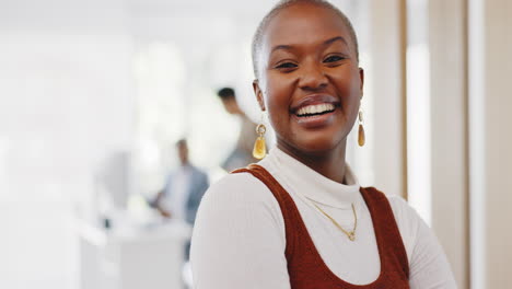 Face,-leadership-and-black-woman-with-arms-crossed