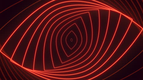 traccia di impulso linee rosse al neon in vertigine su gradiente nero