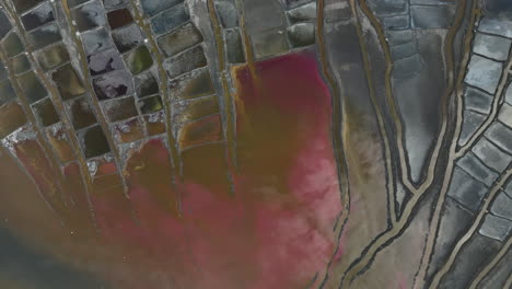 vista aérea de las fábricas de sal del lago katwe en uganda, áfrica