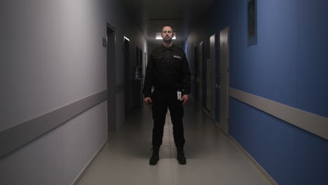 Man-in-uniform-in-the-hallway