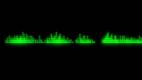 abstract green sound waveform. audio equalizer. loop, 4k.