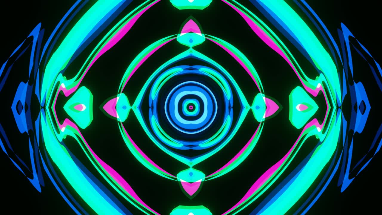 pulsación multicolor de plasma brillante de una figura abstracta