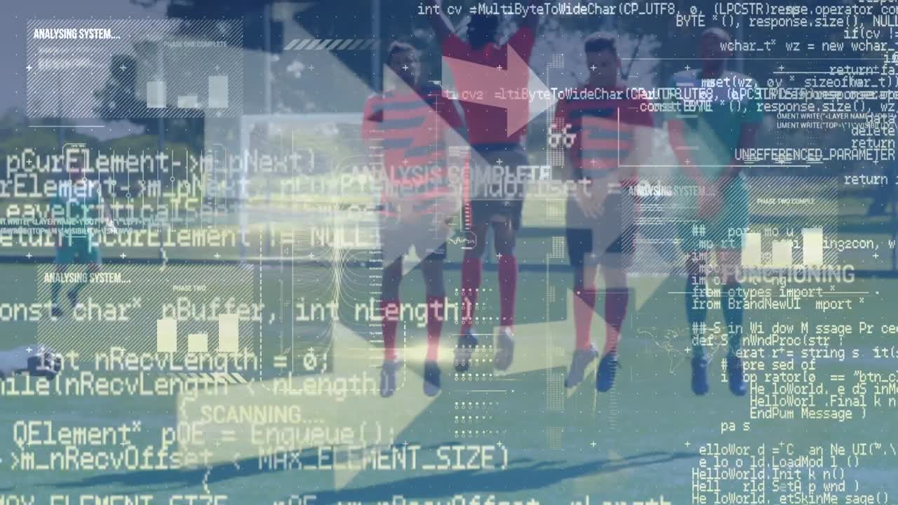 스포츠 필드에서 프리 ⁇ 을 하는 남성 축구 선수에 대한 데이터 처리