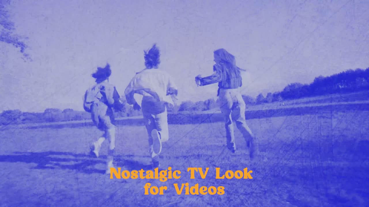 Un moderno template di motion graphics progettato per contenuti video con 12 filtri TV vintage.