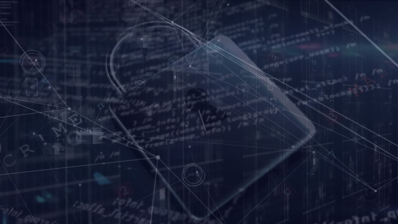 animación del candado y procesamiento de datos a través de conexiones.