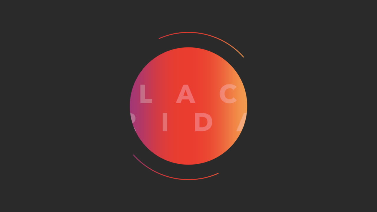 viernes negro en degradado moderno negro con círculo rojo