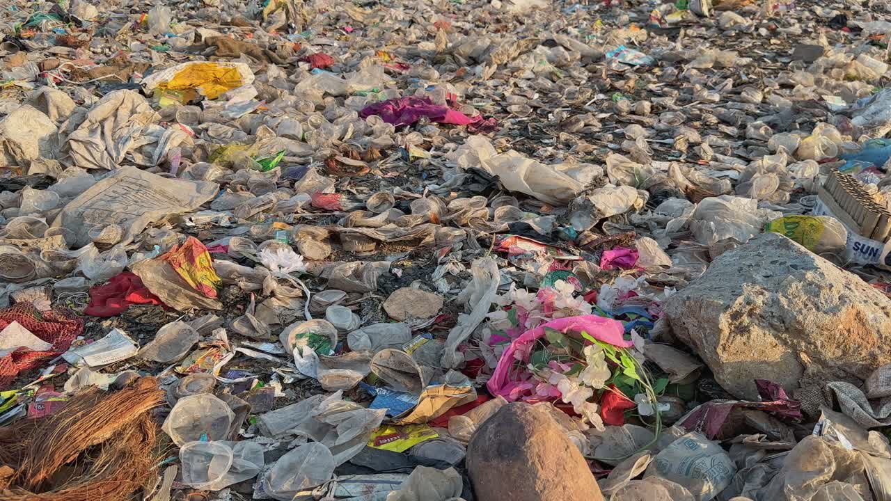 static shot of disposable plastic cups and glasses the main cause of microplastic environmental problem