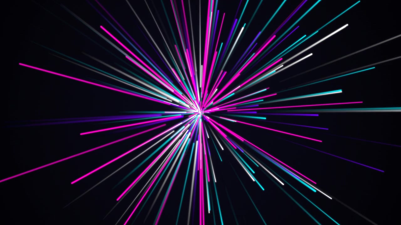Abstract Motion Background with Glowing Neon Light Streaks