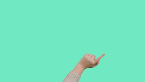 la mano de la mujer cambia el color del fondo
