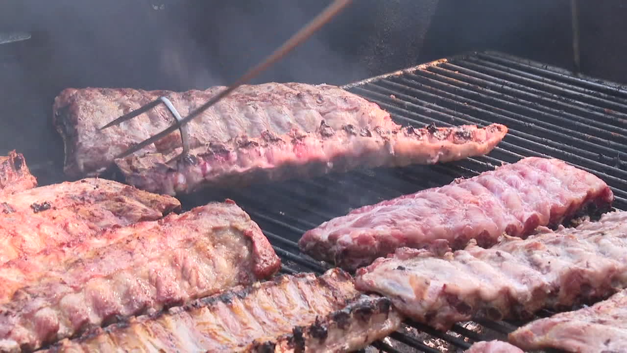 Grilled Ribs on a BBQ