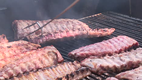 grilled ribs on a bbq