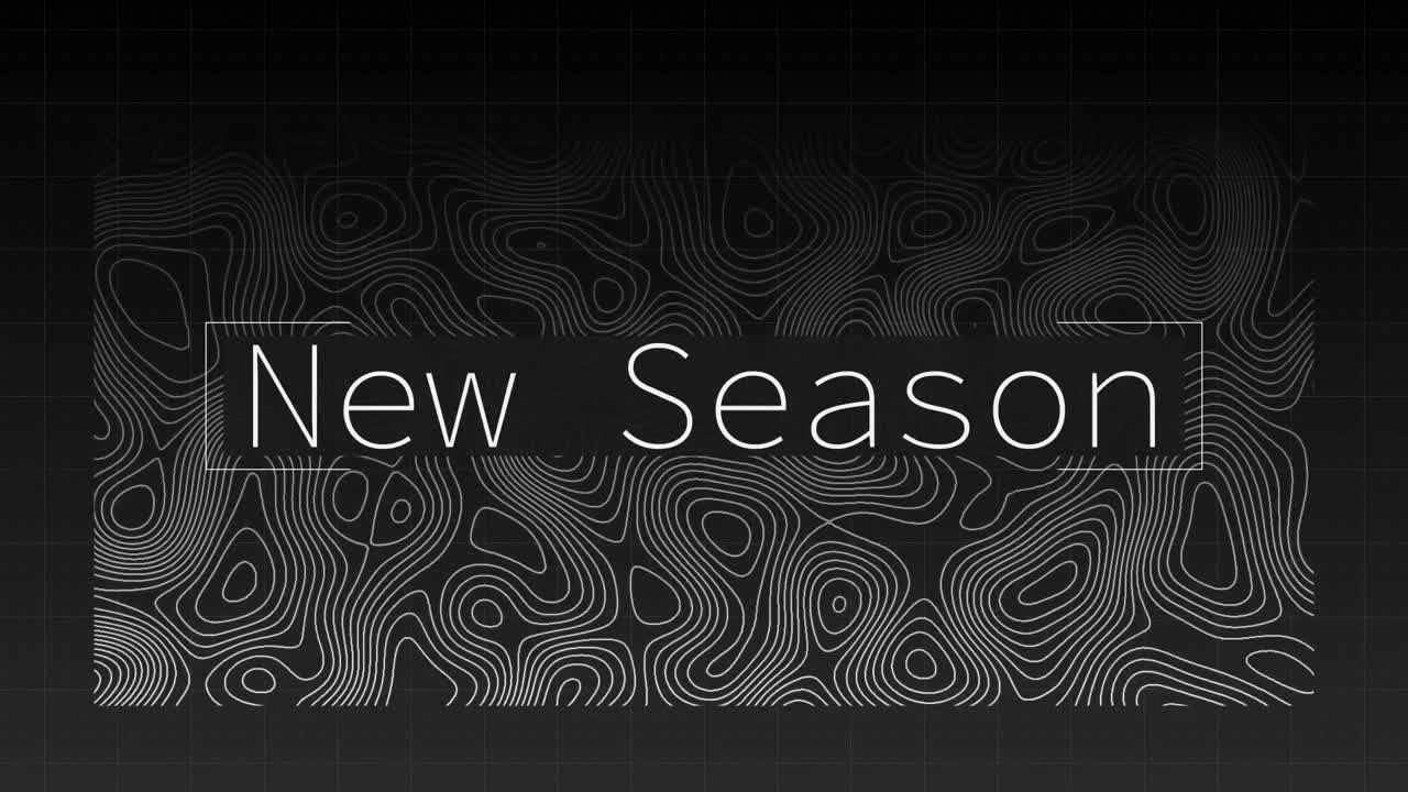 움직이는  ⁇  선 위에 새로운 시즌 텍스트의 애니메이션