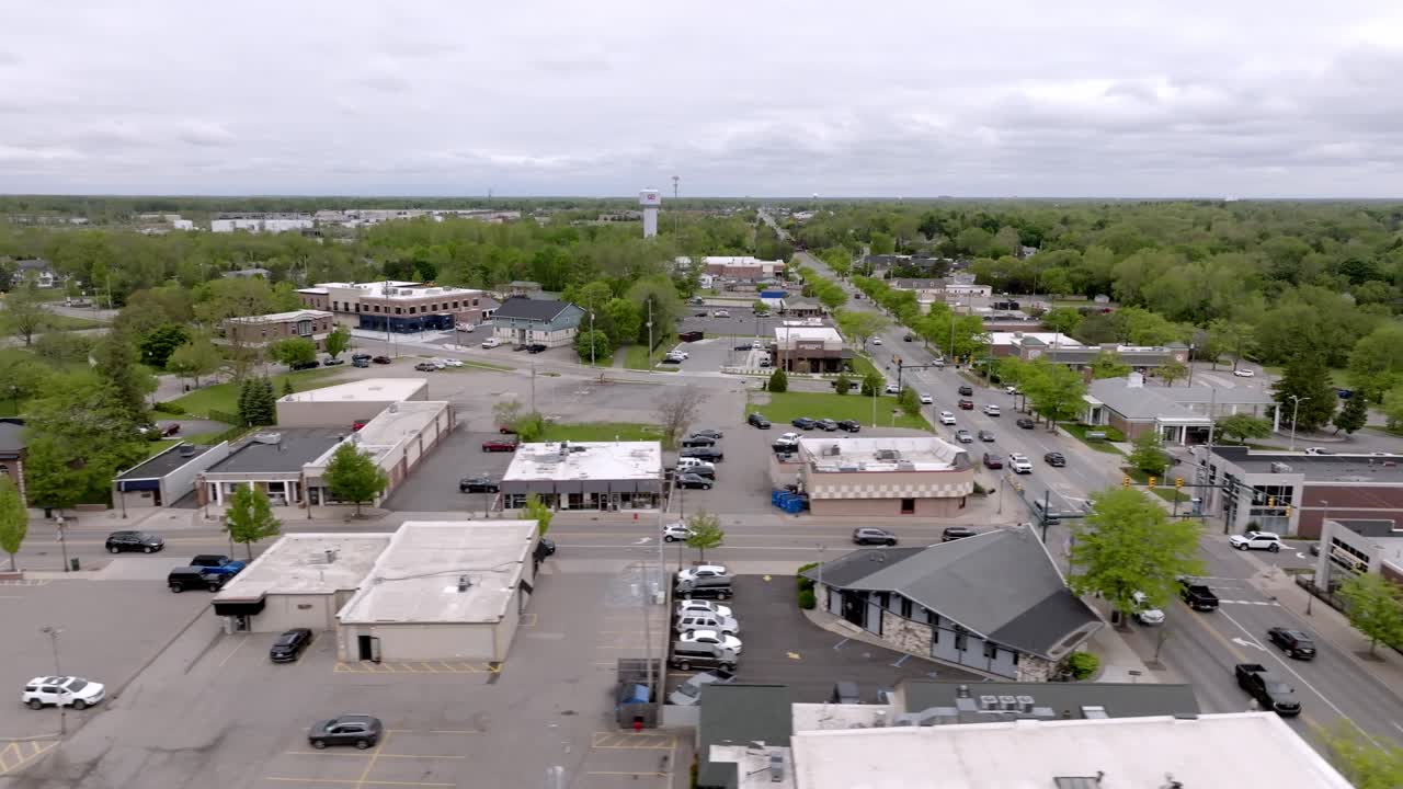 Grand Blanc Michigan Aerial Drone left to right