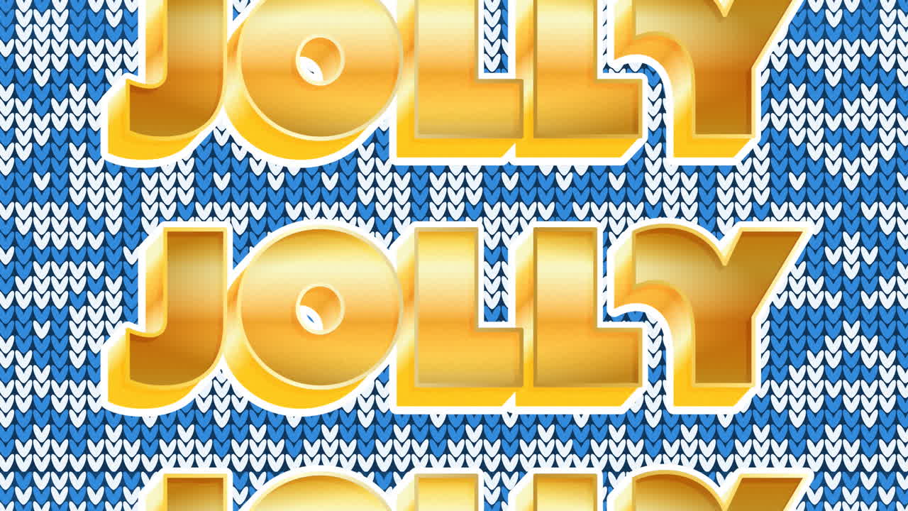 파란색 배경 에 크리스마스 에 반복 되는 즐거운 텍스트 의 애니메이션