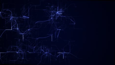 animation of blue technology network