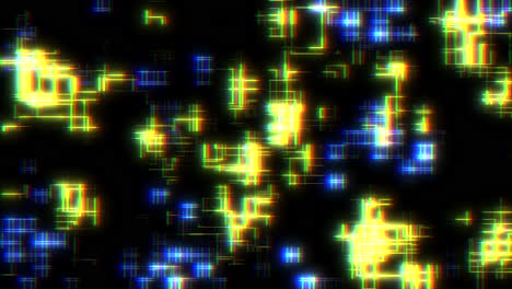 a modern and captivating grid pattern featuring glowing blue and yellow squares, ideal for website backgrounds or futuristic designs