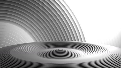 animación de la superficie circular gris arco iris en movimiento y el fondo