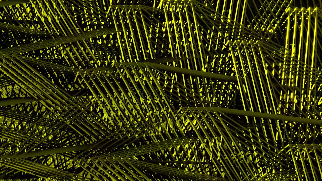 Dynamic Abstract Pattern of Intersecting Yellow-Green Lines
