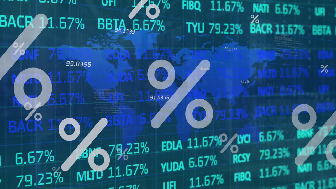 세계 지도 및 데이터 처리의 애니메이션