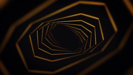 túnel dorado - formas geométricas abstractas