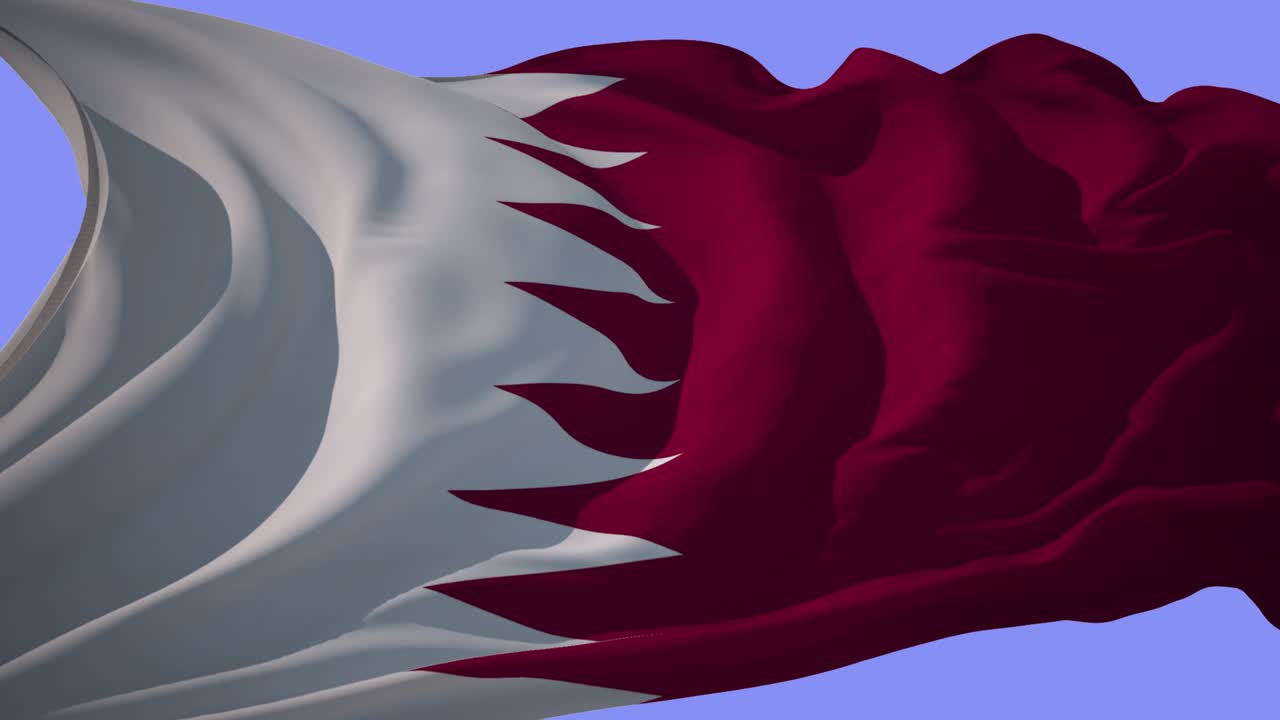 Bandiera Qatar Loop Alpha 4K.
