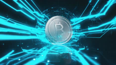 futuristic bitcoin cryptocurrency network