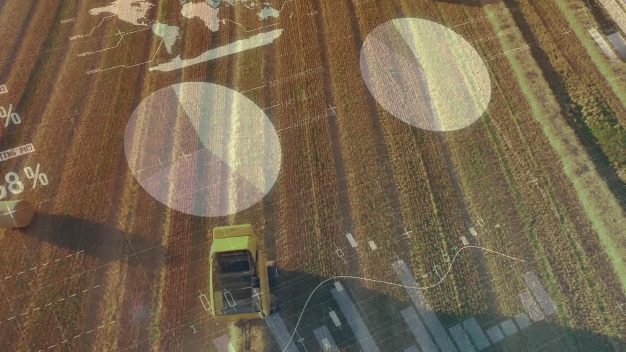 анимация обработки финансовых данных по сравнению с комбинацией в области сельского хозяйства