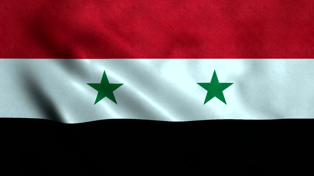 4K Seamless Loopable Flag of Syria