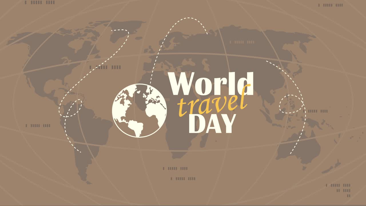 world turism day lettering animation