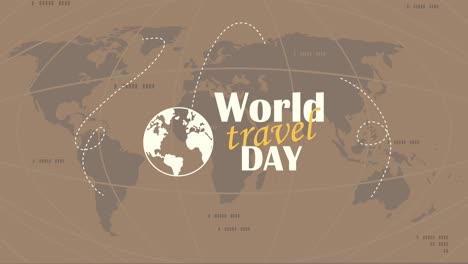 animación de letras para el día mundial del turismo