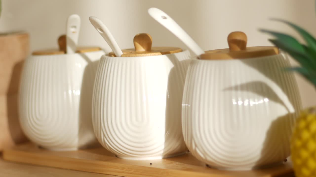 Sugar Bowls with Spoons