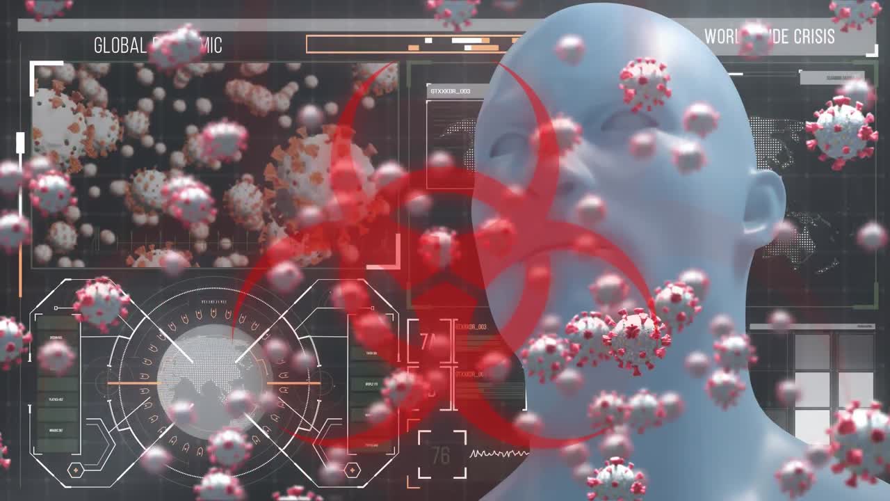 디지털 인터페이스에 대한 생물학적 위험 기호