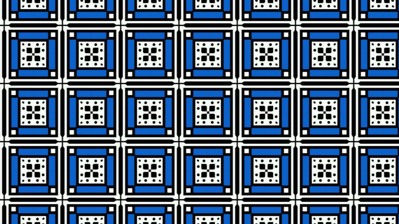 un patrón impecable de cuadrados coloridos y formas florales