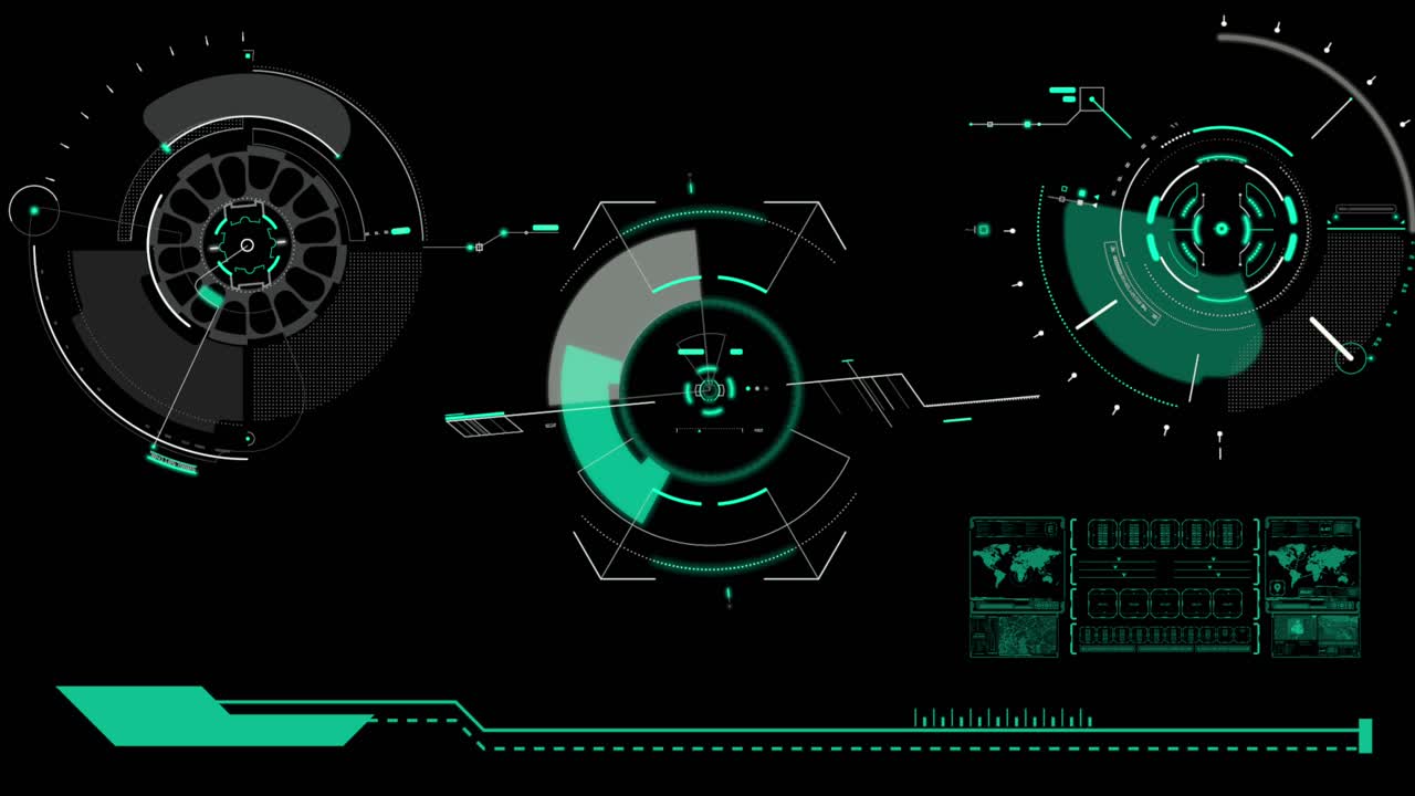 Scifi futuristic HUD dashboard display virtual reality technology screen