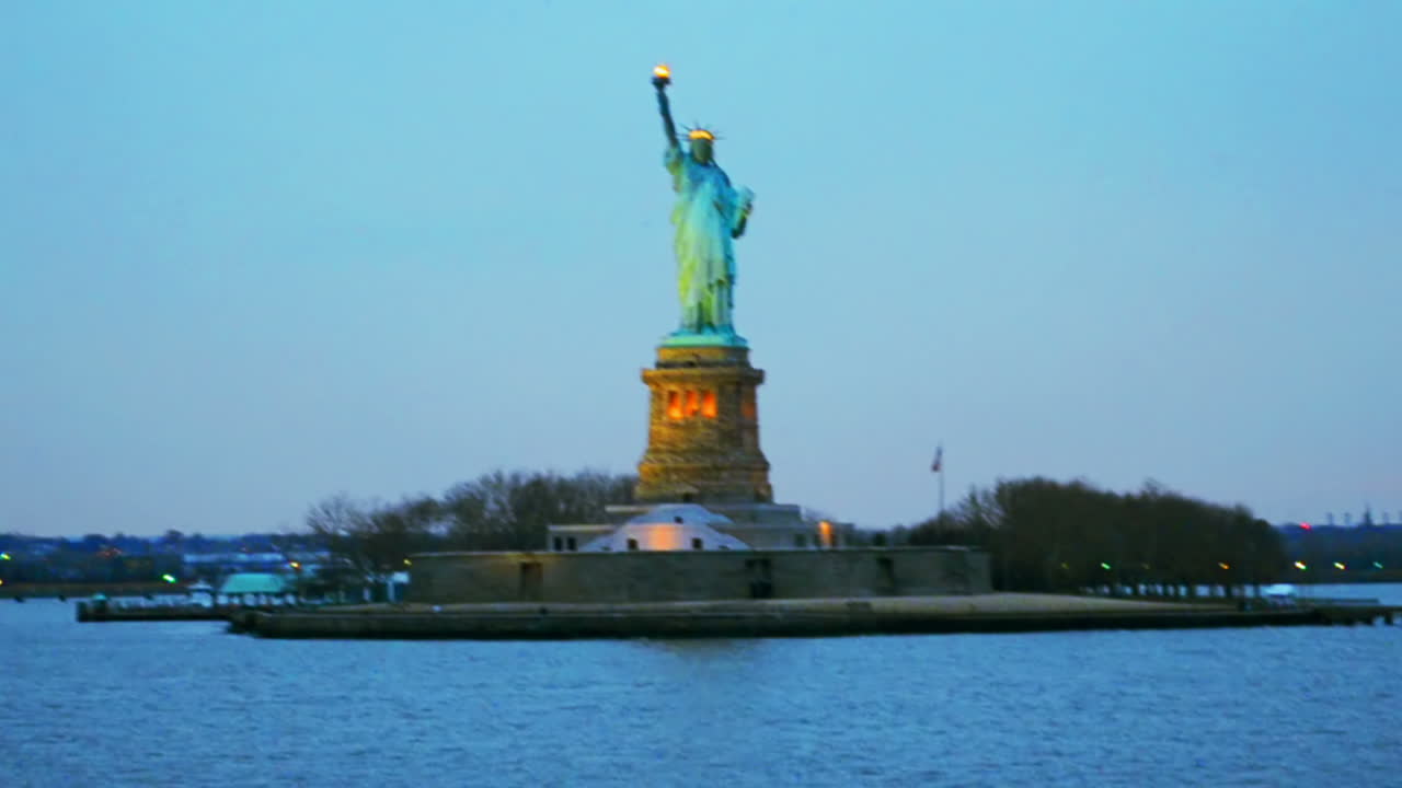 Statue of Liberty, New York. USA, shooting in the spring