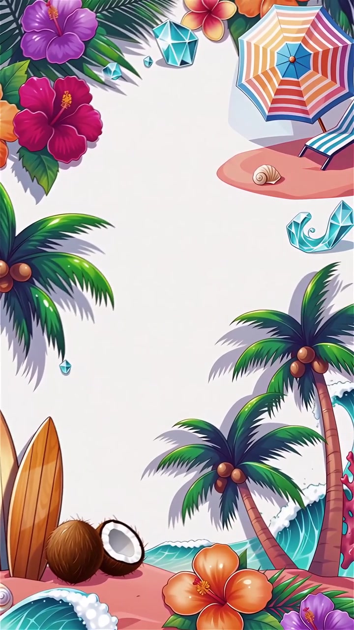 Tropical Summer Background Animation 4K