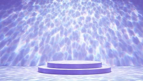 fondo de ondas púrpuras etéreas con plataforma central