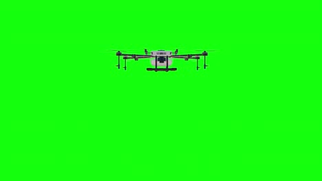 drones agrícolas para fertilizar en la granja en pantalla verde