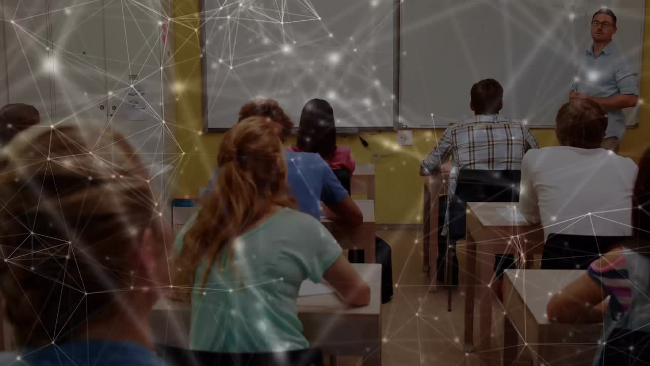 animación de la red de conexiones entre maestros y estudiantes varones