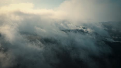 skyscape with clouds during sunny morning. aerial