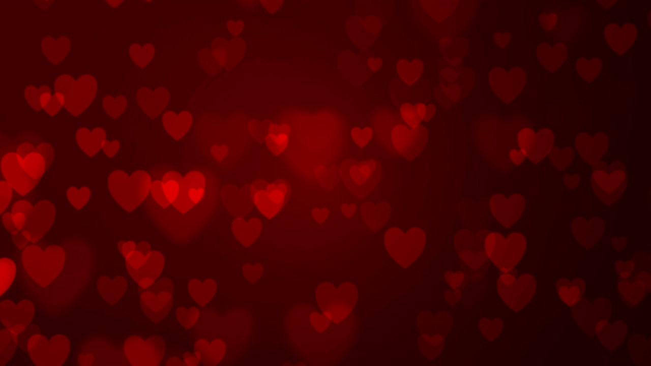 el fondo de los corazones rojos.
