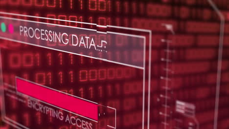 animation of data processing over dark background