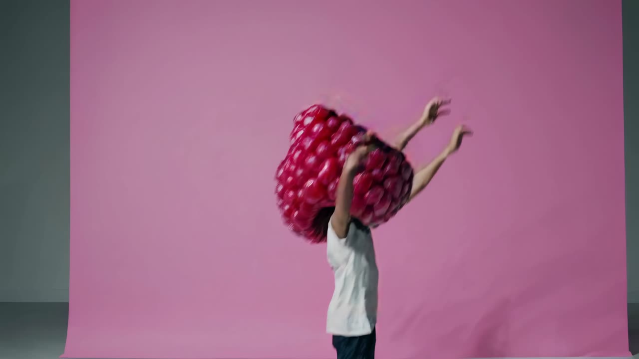 Orang Mengenakan Hiasan Kepala Raspberry