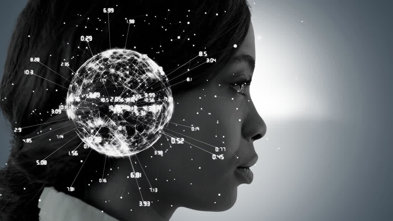 girando el globo con datos y red de conexión