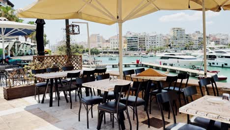 athens waterfront promenade with pigeon