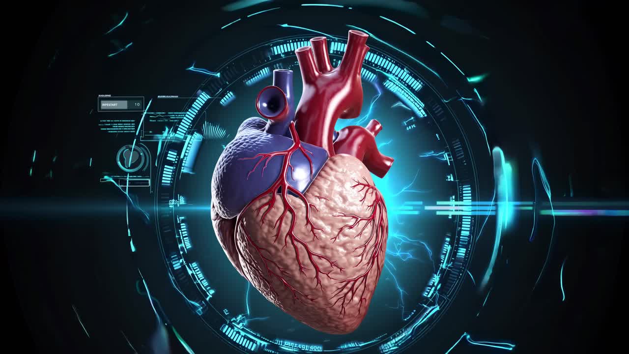 3D Model of Human Heart with Medical Interface