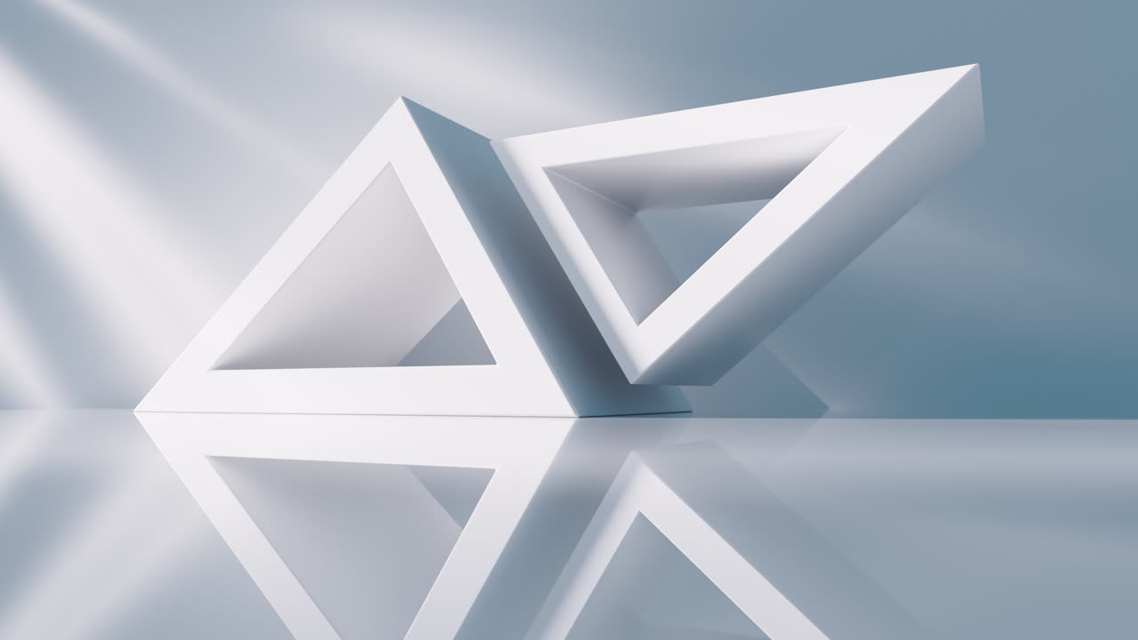 3d 렌더링의 기하학적 구조를 가진 빈 건물 구조