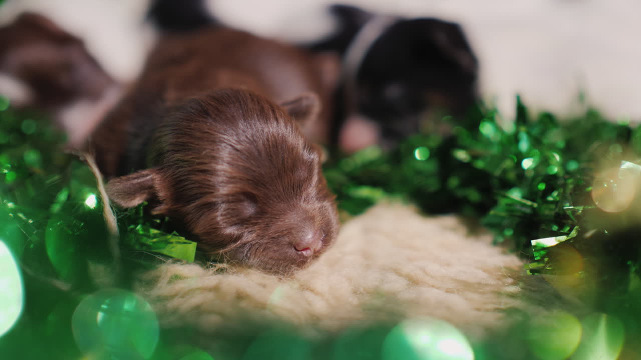 cachorros en decoración verde para el día de san patricio 02