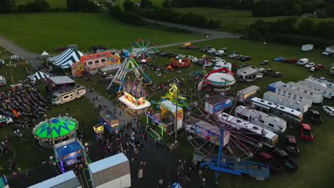 aerial drone view of fairgrounds