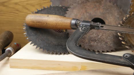 old tools  in a workshop